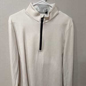 Greyson white quarter zip